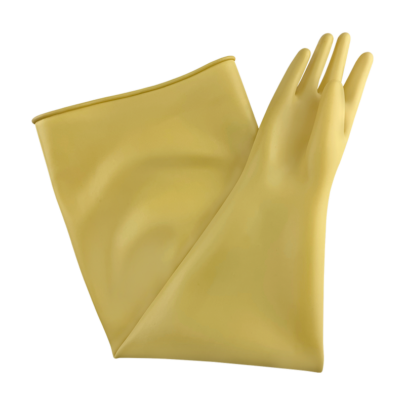 Thickened Latex Gloves Manufacturer - 6-Inch Yellow 800mm Long Arm Cut Resistant 1.6MM