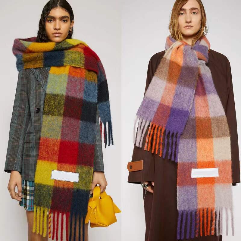 Winter Scarf Manufacturer - Custom Large Oversize Plaid Cape Cashmere Chunky