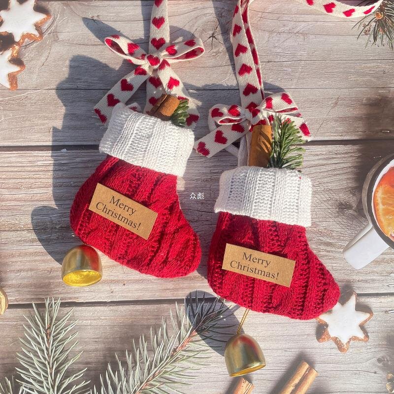 Christmas Stockings Factory - Snowman Snowflake Garland Vintage Beautiful Mesh