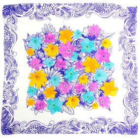 Polyester Scarf Factory - Custom Logo Print Hand Rolled Personalized Silk