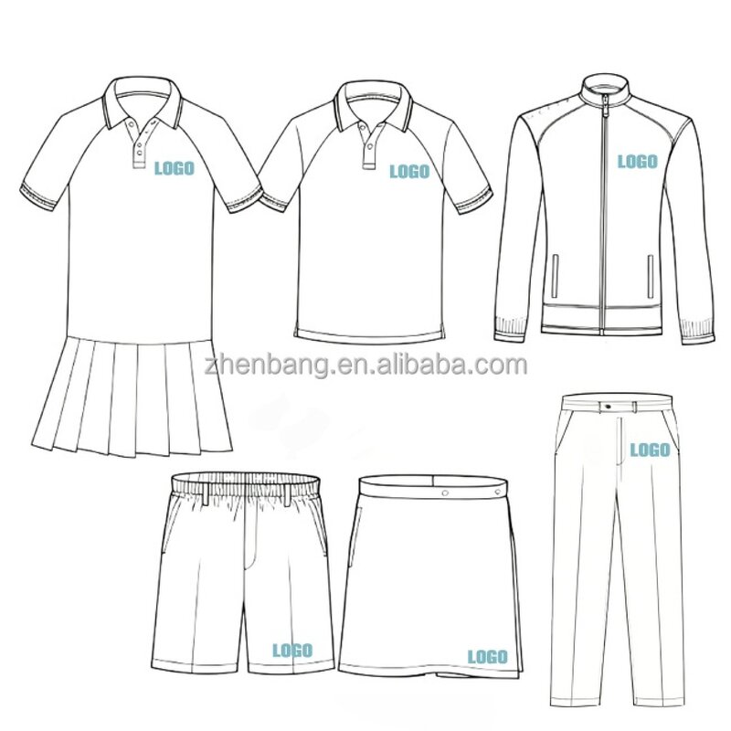 School Uniform Factory - Custom Logo Jackets Pants Shorts Skirts Polo