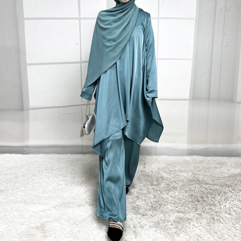 Islamic Abaya Set Factory - Wholesale Elegant Modest Simple Polyester Suit Set