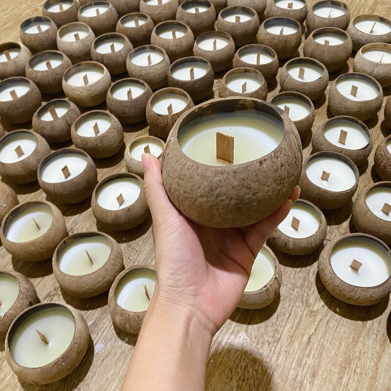 Aromatherapy Candles Manufacturer - Luxury Novelty Aroma Coconut Shell Home Fragrance