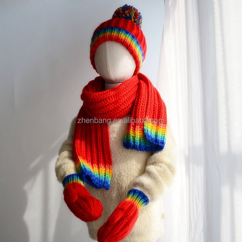 Children Scarf Manufacturer - Kids Knit Chunky Scarf Soft Acrylic Fabric Gift