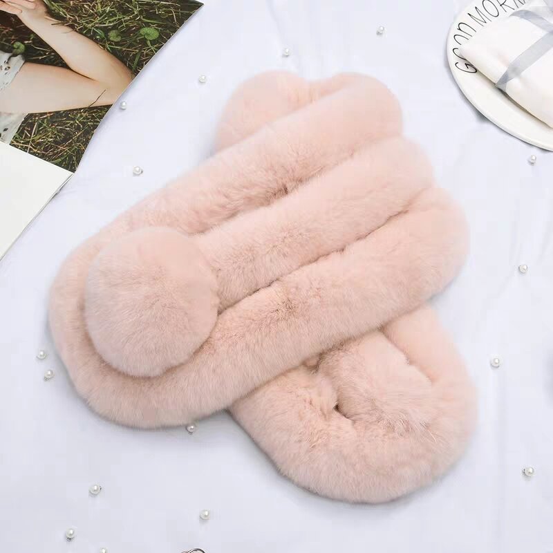 Faux Fur Scarf Manufacturer - Custom Soft Artificial with Ball Rabbit Fur Scarf
