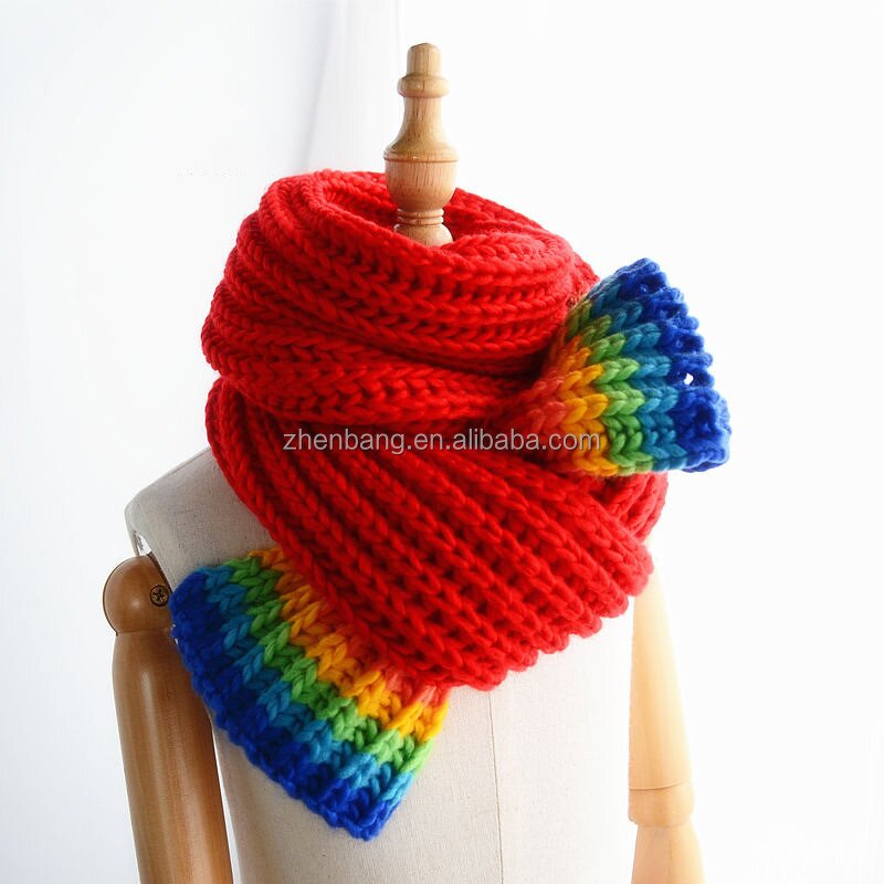 Children Scarf Manufacturer - Kids Knit Chunky Scarf Soft Acrylic Fabric Gift