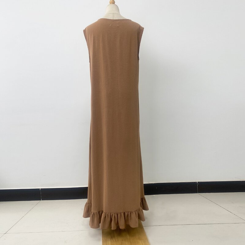 Abaya Factory - Wholesale Modest Solid Color Satin Sleeveless for Women