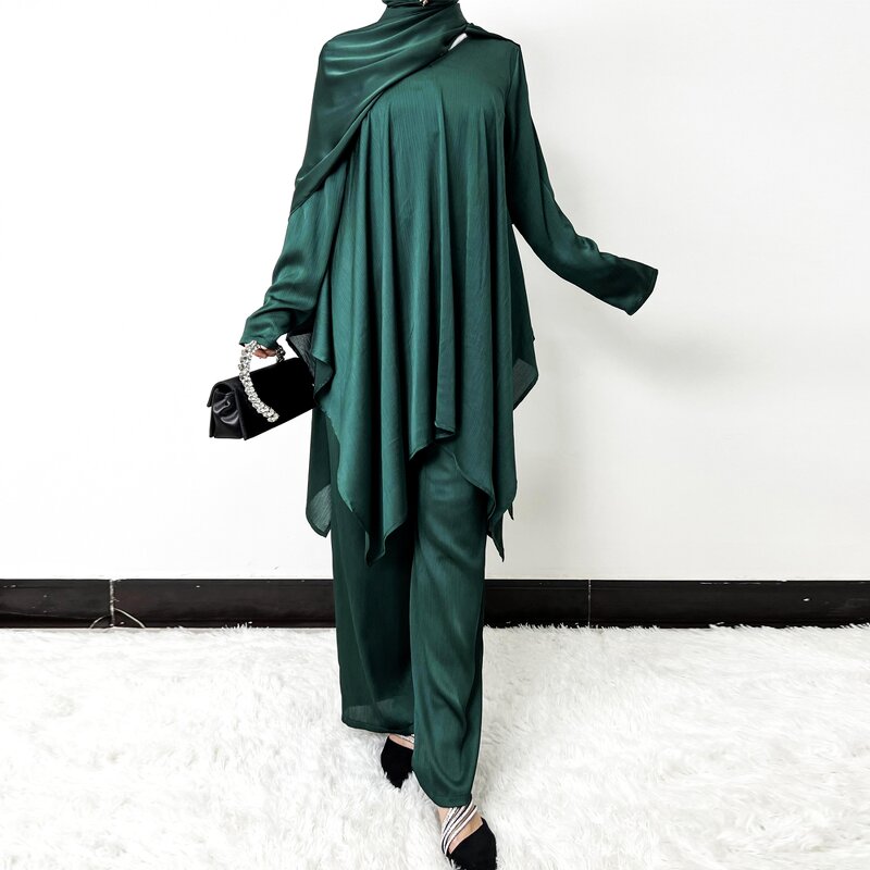 Islamic Abaya Set Factory - Wholesale Elegant Modest Simple Polyester Suit Set
