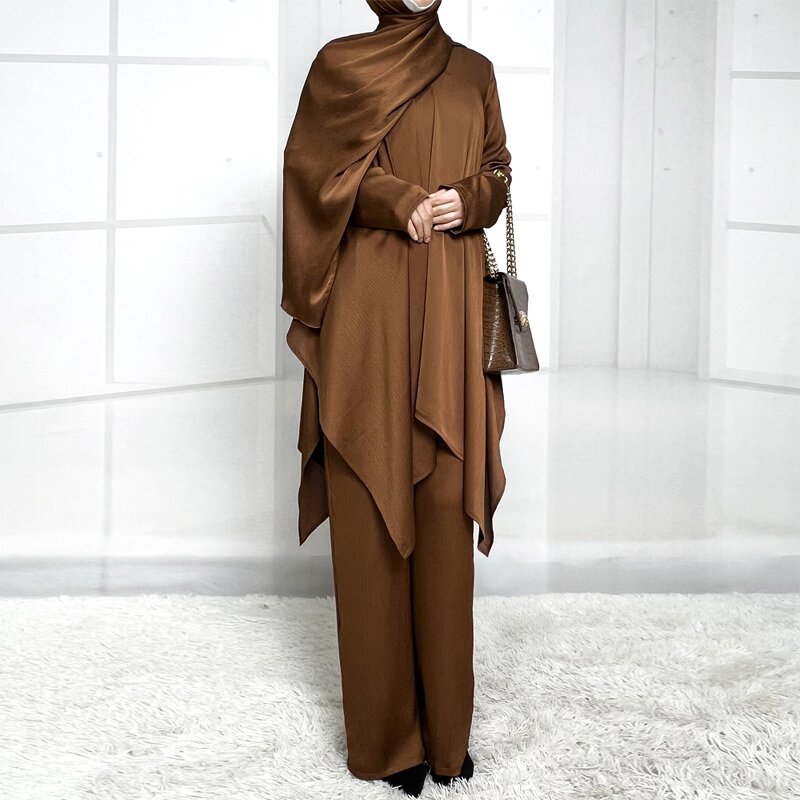 Islamic Abaya Set Factory - Wholesale Elegant Modest Simple Polyester Suit Set