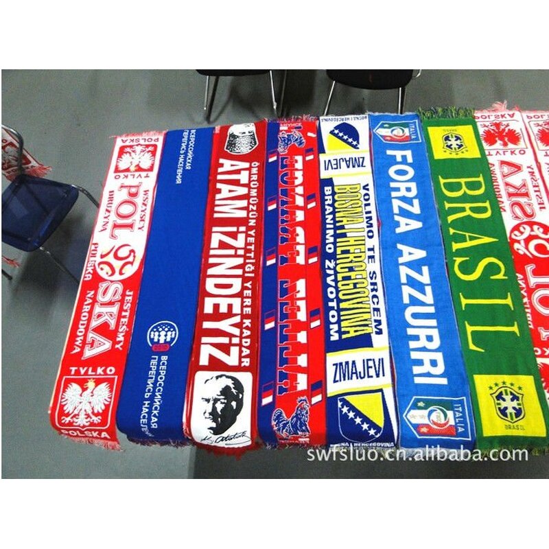 Soccer Scarf Manufacturer - Custom Design Knit Promotional Fan Scarf