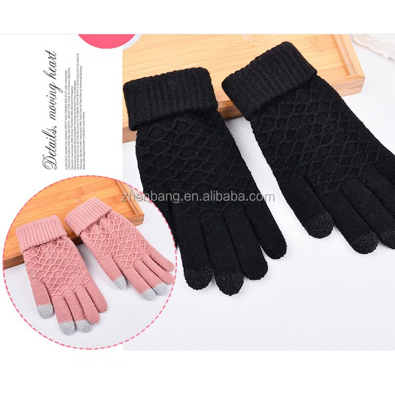 Touch Screen Gloves Manufacturer - New Style Knitting Wool Cute Fingerless