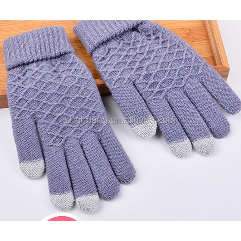 Touch Screen Gloves Manufacturer - New Style Knitting Wool Cute Fingerless