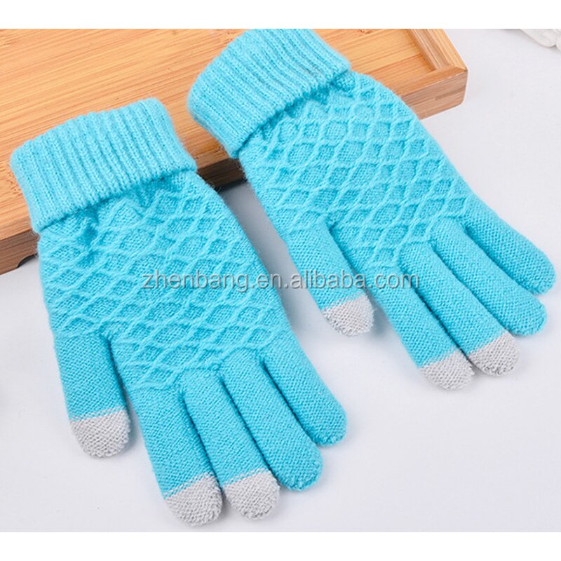 Touch Screen Gloves Manufacturer - New Style Knitting Wool Cute Fingerless