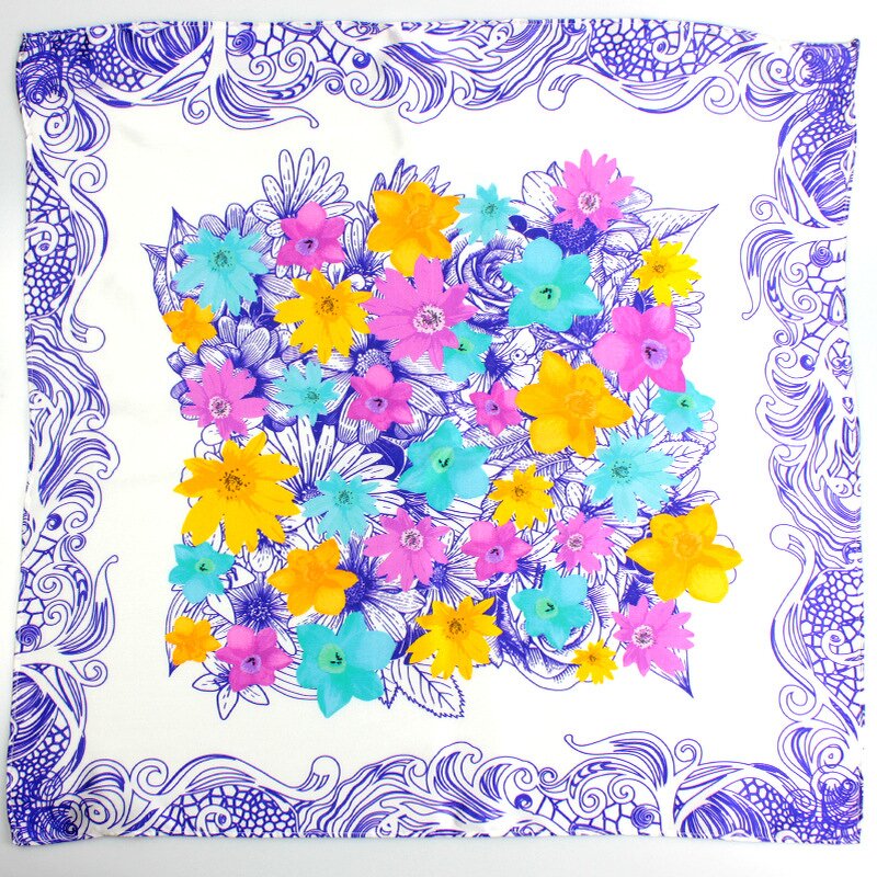 Polyester Scarf Factory - Custom Logo Print Hand Rolled Personalized Silk