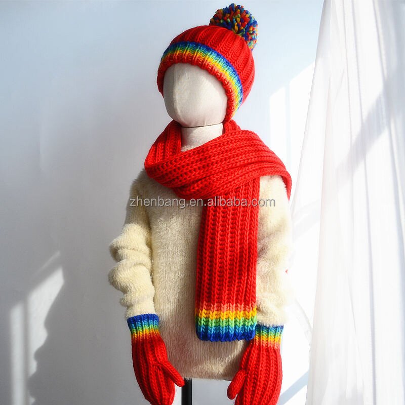 Children Scarf Manufacturer - Kids Knit Chunky Scarf Soft Acrylic Fabric Gift