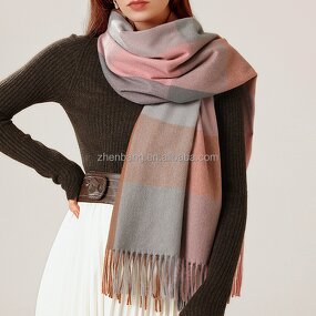 Cashmere Scarf Factory - Soft Solid Color Wraps Thin Long Tassel Casual Lady