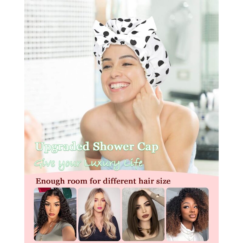 Shower Cap Factory - Custom Luxury Silk Waterproof Adjustable Bowknot