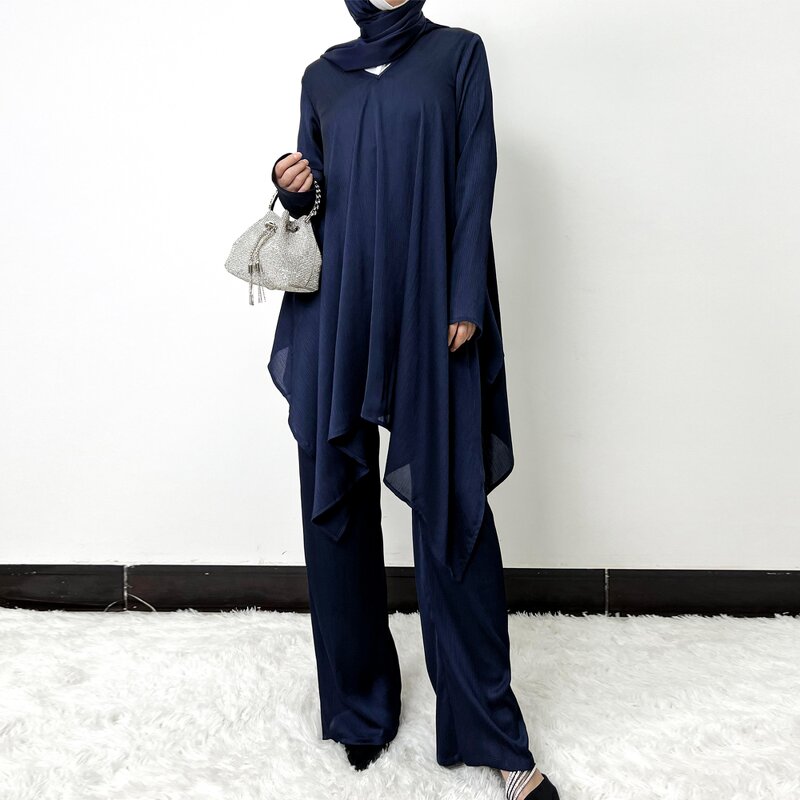 Islamic Abaya Set Factory - Wholesale Elegant Modest Simple Polyester Suit Set