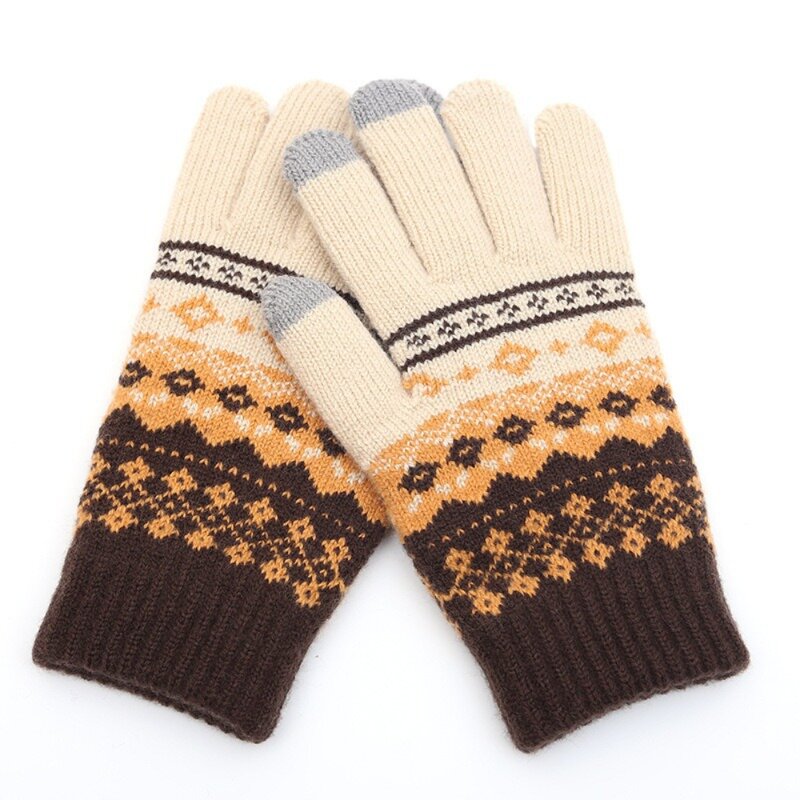 Touch Screen Gloves Manufacturer - Winter Snow Flower Printing Keep Warm