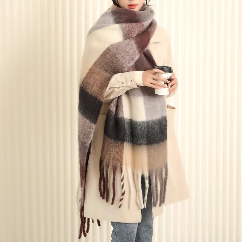 Polyester Scarf Factory - Oversized Chunky for Women Winter Warm Blanket Big