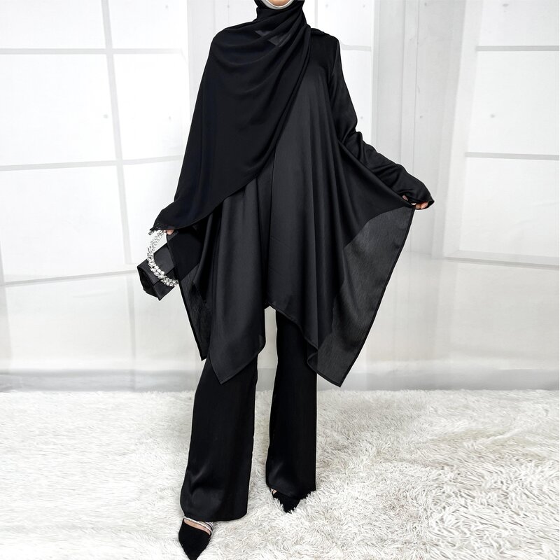 Islamic Abaya Set Factory - Wholesale Elegant Modest Simple Polyester Suit Set
