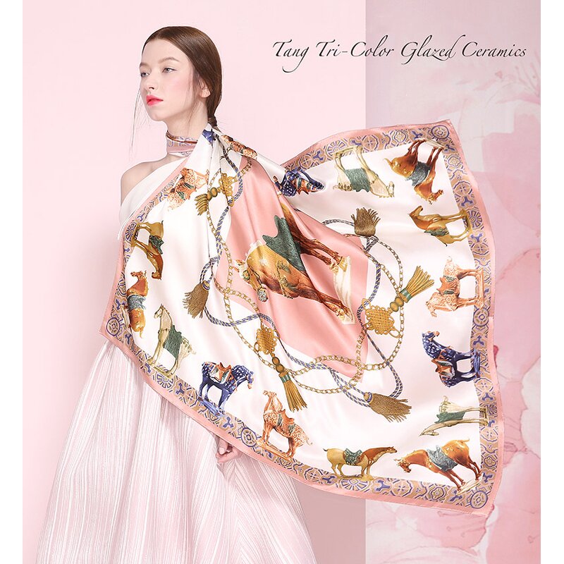 Silk Scarf Factory - Customized Chinese Style Lady Digital Print Silk