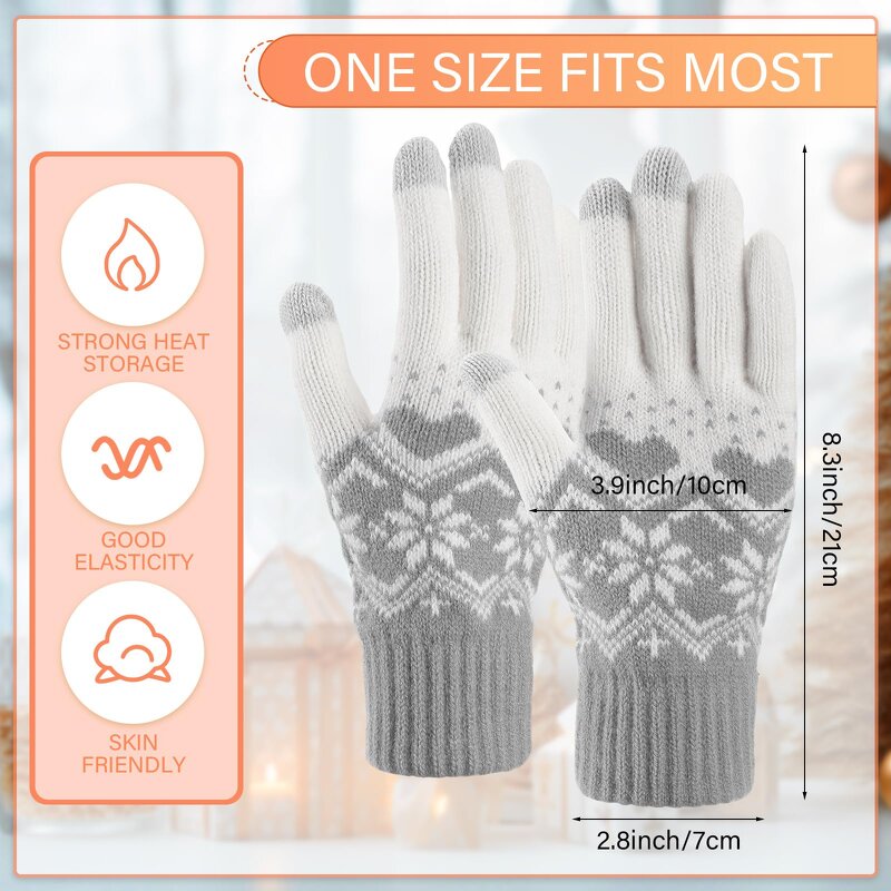 Knitted Gloves Manufacturer - Touchscreen Warm Lined for Work School Walking