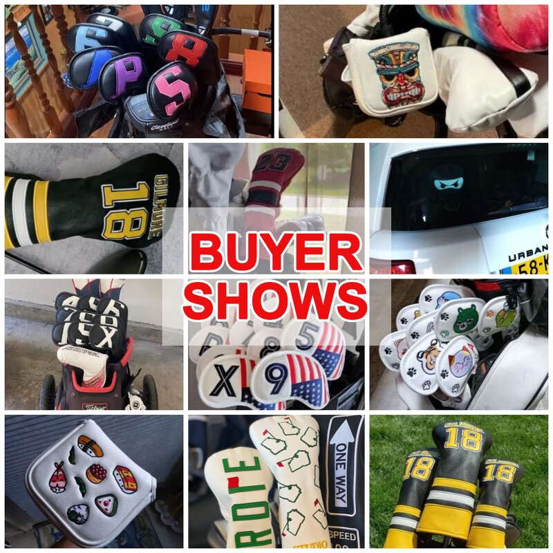 Club Headcover Set Manufacturer - Custom Striped Faux Fur Outdoor Golf