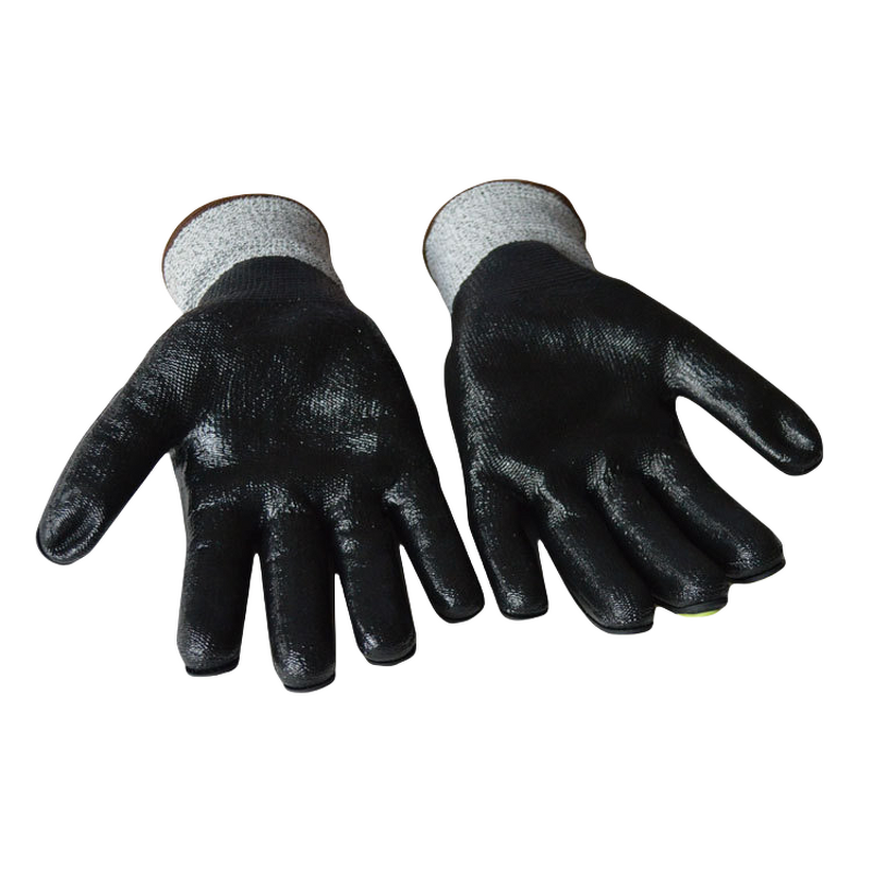 Anti Cut Gloves Manufacturer - HPPE Nitrile Coated TPR Anti Impact Vibration Resistant