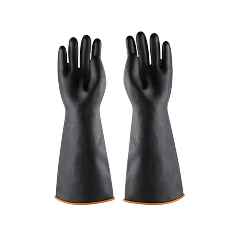 Latex Chemical Gloves Manufacturer - Lengthened Thickened 35 45 55 CM Black Acid Alkali