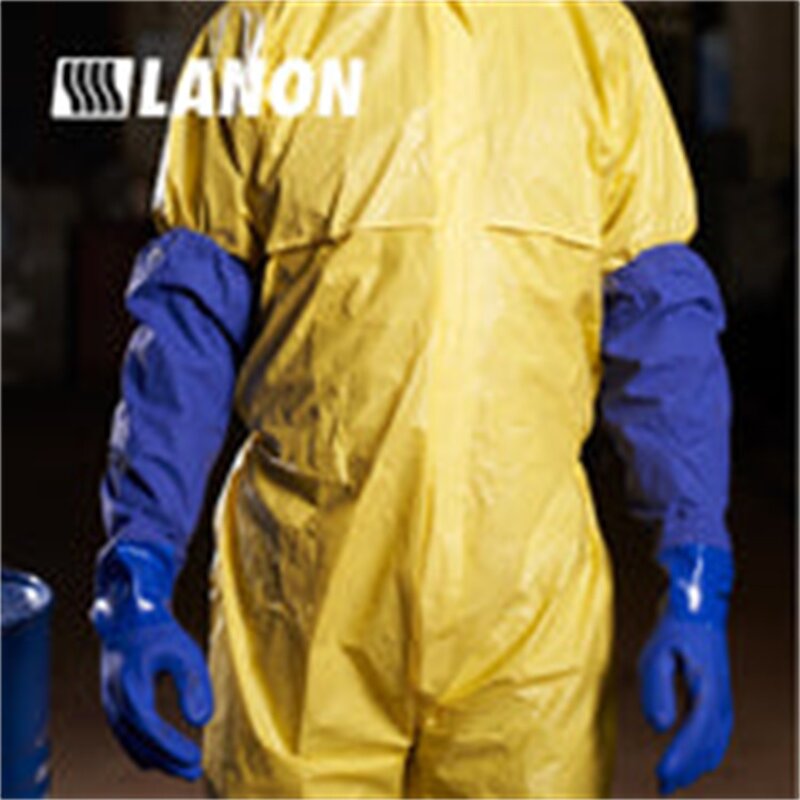 PVC Chemical Gloves Manufacturer - Long Sleeve 66 CM Blue Oil Acid Alkali Resistant