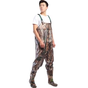 Chest Fishing Waders Manufacturer - Waterproof PVC Fabric Breathable Camouflage with Boots