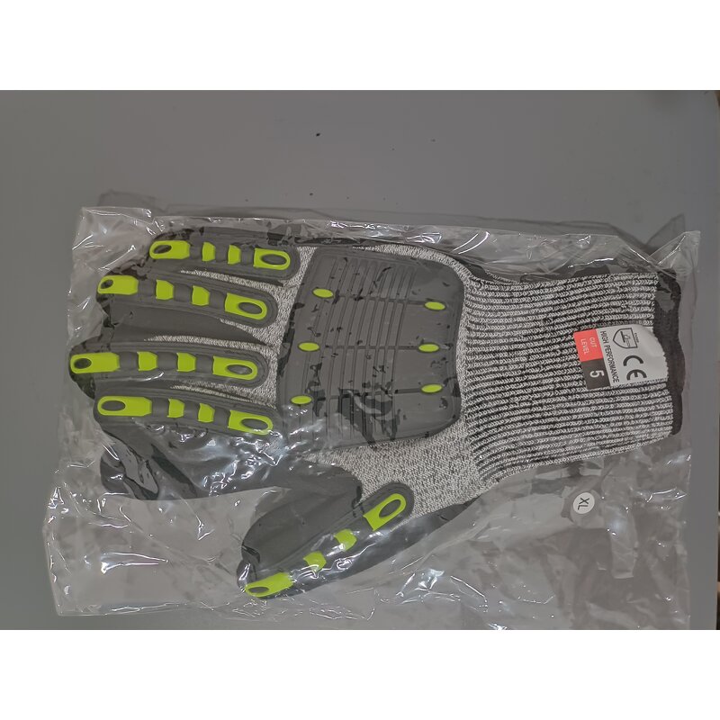 Vibration Absorption Gloves Manufacturer - TPE Rubber Nitrile Coated Level 5 Anti Cut