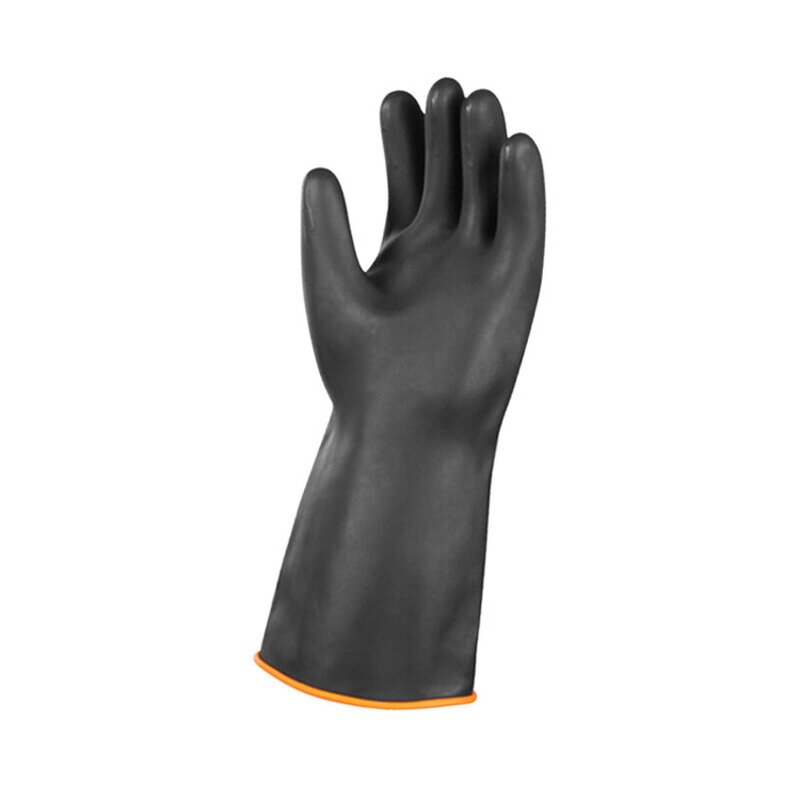 Latex Chemical Gloves Manufacturer - Lengthened Thickened 35 45 55 CM Black Acid Alkali