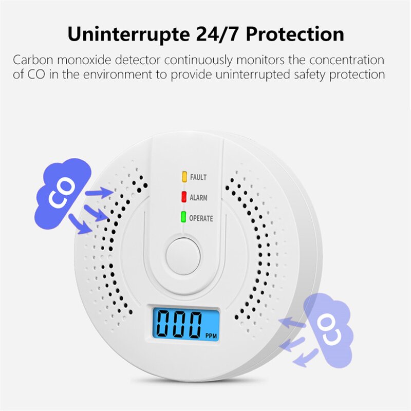 Carbon Monoxide Monitor Manufacturer - LED Indicator Smart Portable CO Gas Alarm