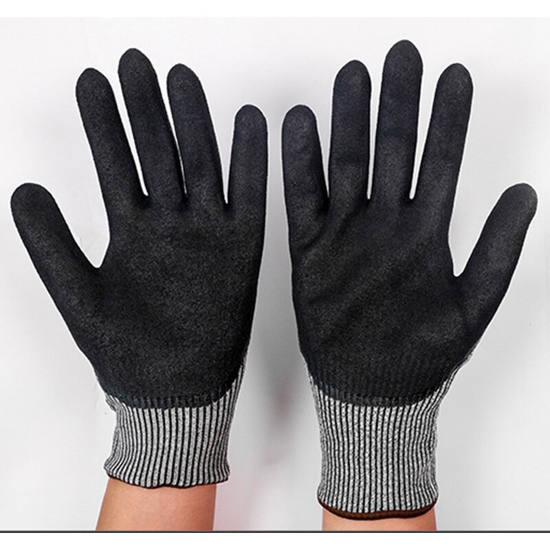 Anti Cut Gloves Manufacturer - Manufacturer Nitrile Palm Coated Level 5 Industrial