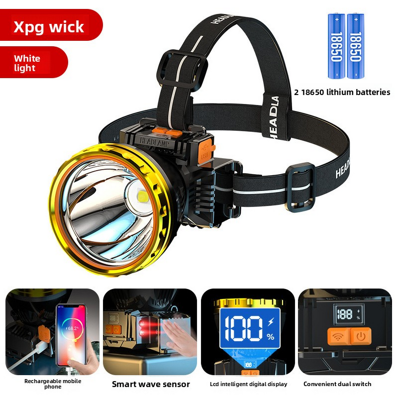 LED Headlamp Factory - Outdoor 30W Rechargeable High Brightness Smart Sensor