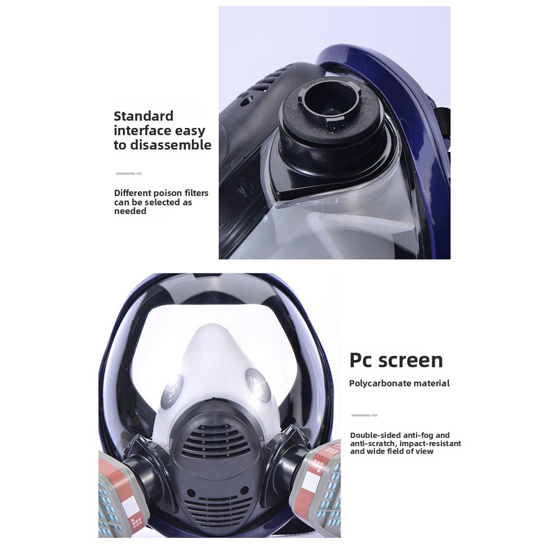 Protective Respirator Mask Manufacturer - Silicone Full Face Ball Design for Spray