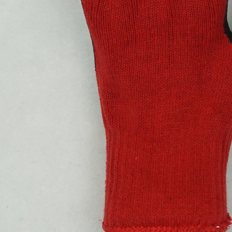 Safety Gloves Manufacturer - Wholesale 10-needle Craft Red Gauze Black Latex