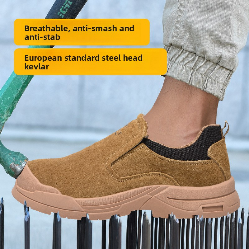 Welding Shoes Manufacturer - 2025 New Men's Mesh Upper Odor-Resistant Slip-On