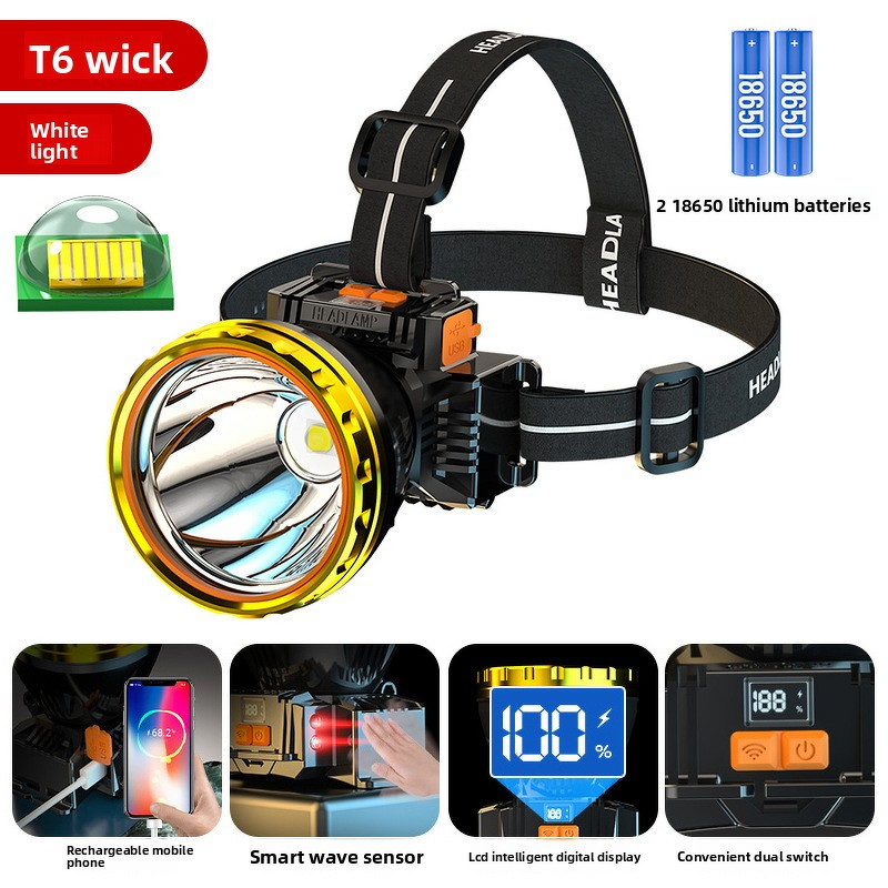 LED Headlamp Factory - Outdoor 30W Rechargeable High Brightness Smart Sensor
