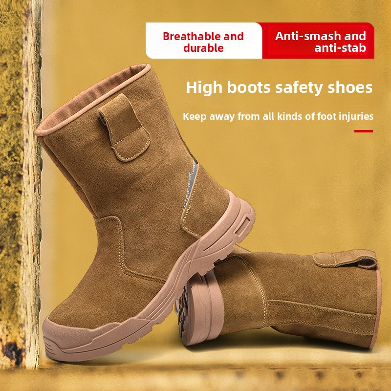Welding Shoes Manufacturer - 2025 Cowhide Suede Anti-Smash Anti-Puncture