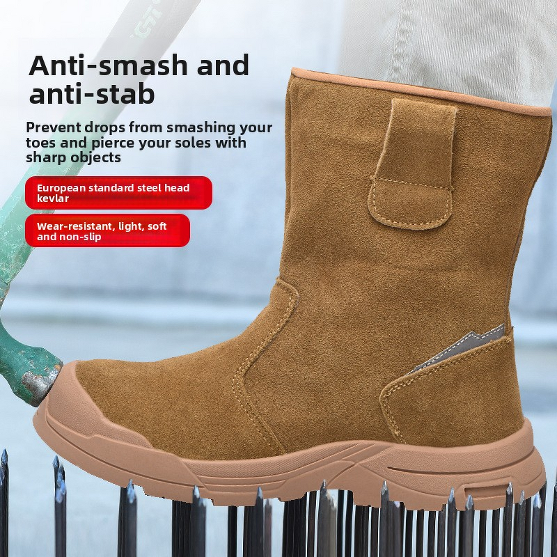 Welding Shoes Manufacturer - 2025 Cowhide Suede Anti-Smash Anti-Puncture