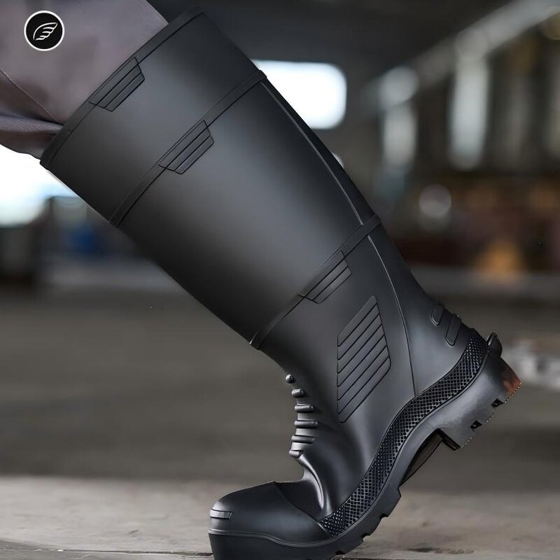 High-Top Rain Boots Factory - Men's Summer Steel-Toe Anti-Smash Stab-Proof