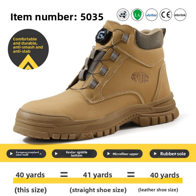 Work Shoes Manufacturer - Men's Mesh Upper Anti-Smash Anti-Puncture Summer