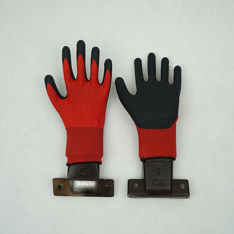 Cut Resistant Gloves Factory - Wholesale 13-Gauge Red Gauze Black Latex Wrinkled