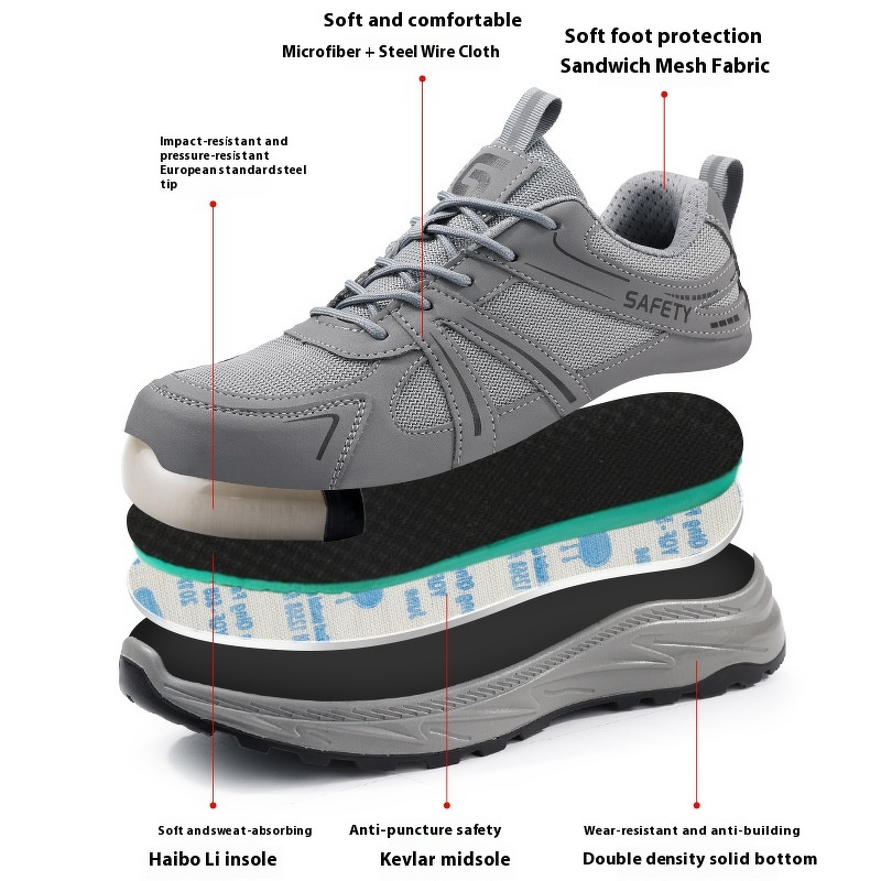 Chemical Resistant Shoes Manufacturer - Men's Summer Leather Comfortable Durable