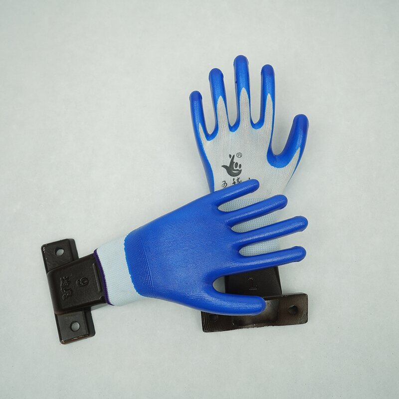 Coated Work Gloves Factory - High Fit Dexterity 13-Needle Craft Blue Latex