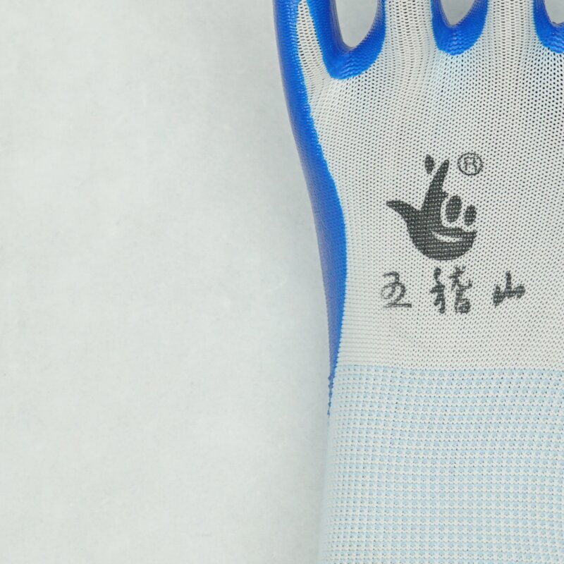 Protective Gloves Factory - Best Price 13-needle Craft Blue Latex Abrasion