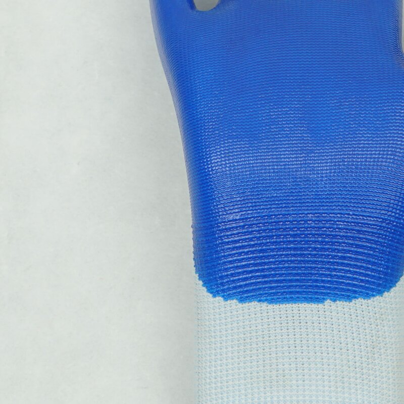 Protective Gloves Factory - Best Price 13-needle Craft Blue Latex Abrasion